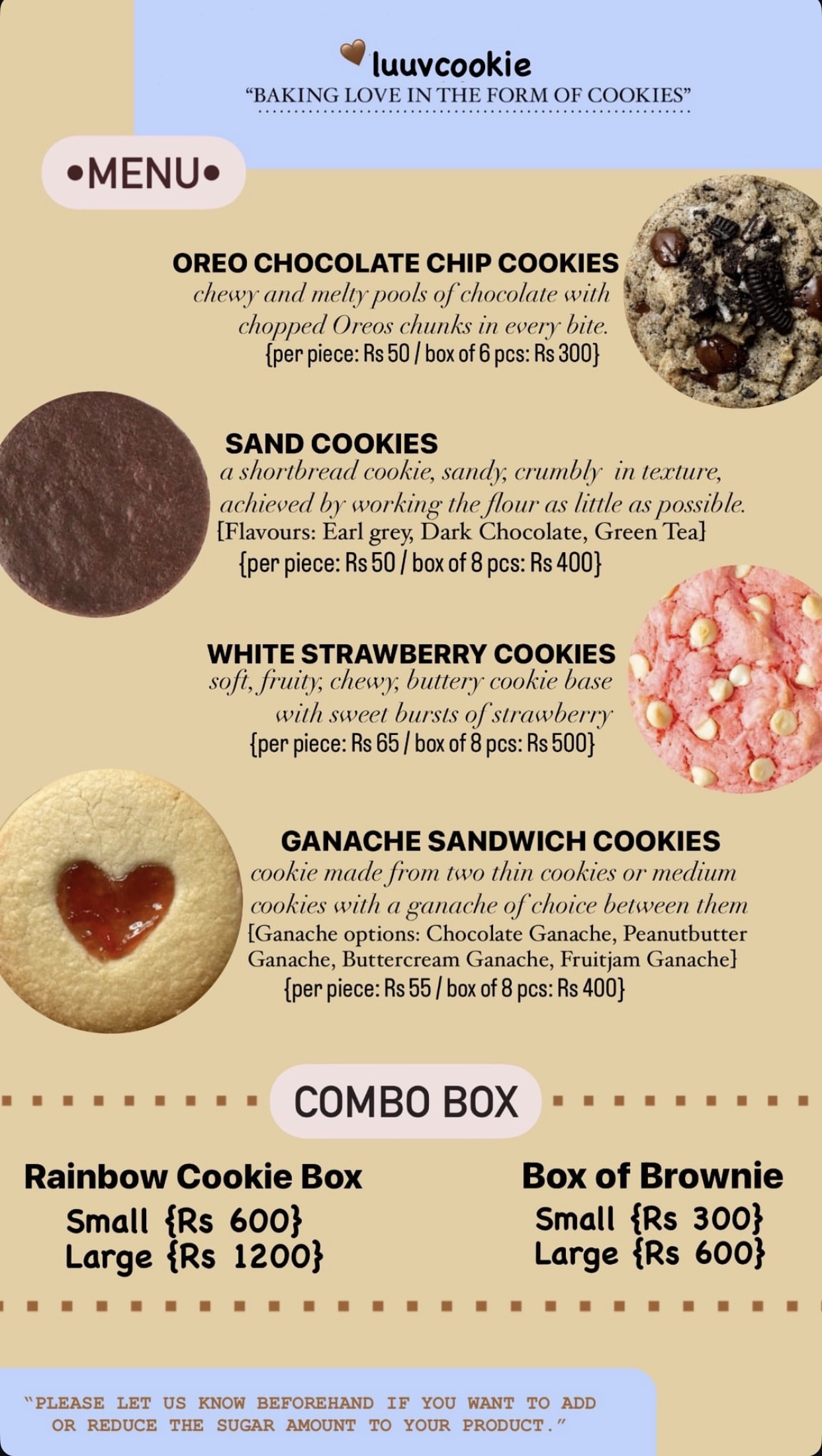 Luuv Cookie Menu image